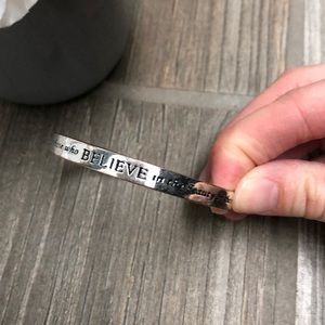 Silver bangle with inscription